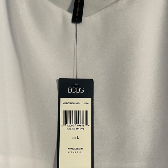 BCBG white flowy high-low dress in Large - Picture 2 of 10